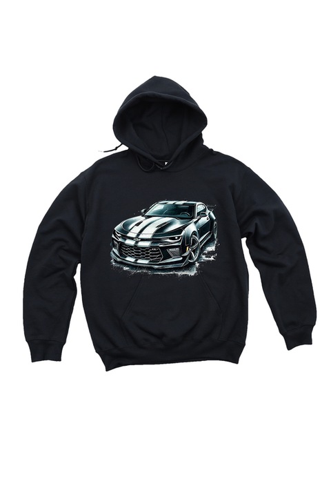 Noi kapucnis pulover, Fast and Furious Muscle Cars, fekete Chevrolet 6-1, Fekete