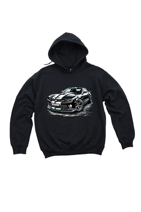 Noi kapucnis pulover, Fast and Furious Muscle Cars, fekete Chevrolet 12-1, Fekete