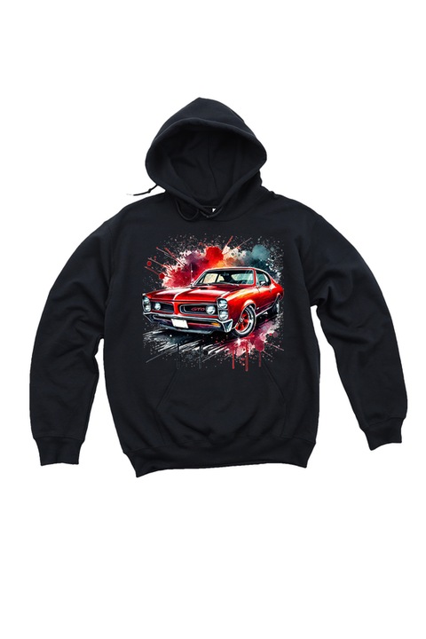 Noi kapucnis pulover, Fast and Furious Muscle Cars, Red Pontiac 16-1, Fekete