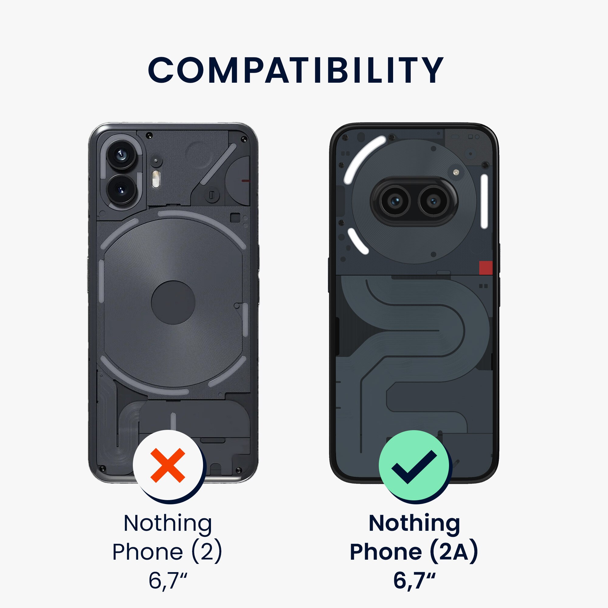 Set 3 folii protectie telefon Kwmobile pentru Nothing Phone (2a), Phone (2a) Plus, aplicare usoara, PET, transparente