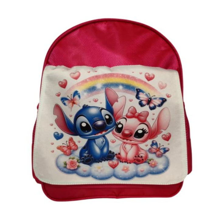 Ghiozdan copii, personalizat Stitch, 1 compartiment, 33x27x10 cm
