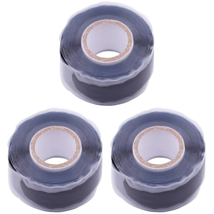 Set de benzi adezive din silicon, 500x2.5cm, rezistente la temperaturi ridicate, colorate, pentru utilizare auto si casnica