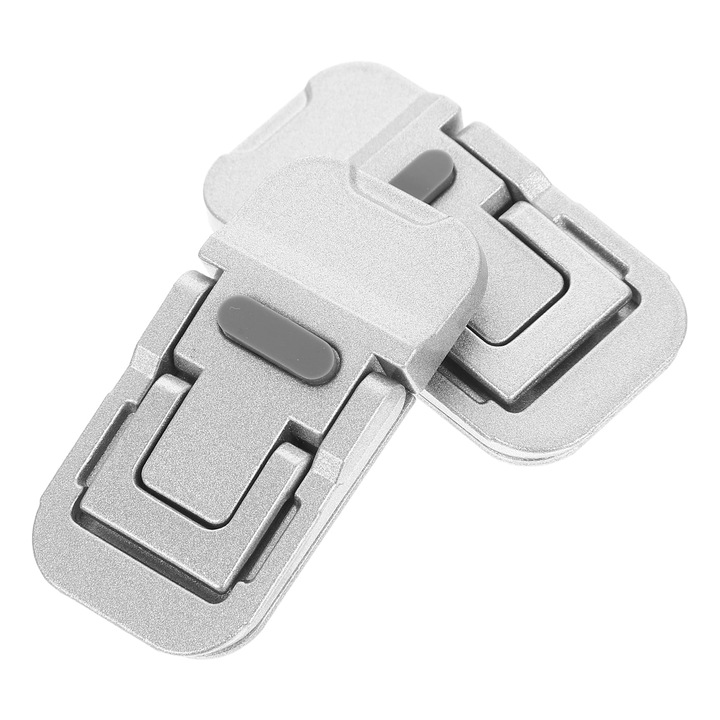 Suport laptop ergonomic, aluminiu, pliabil, argintiu, 6.1x2.9x1 cm