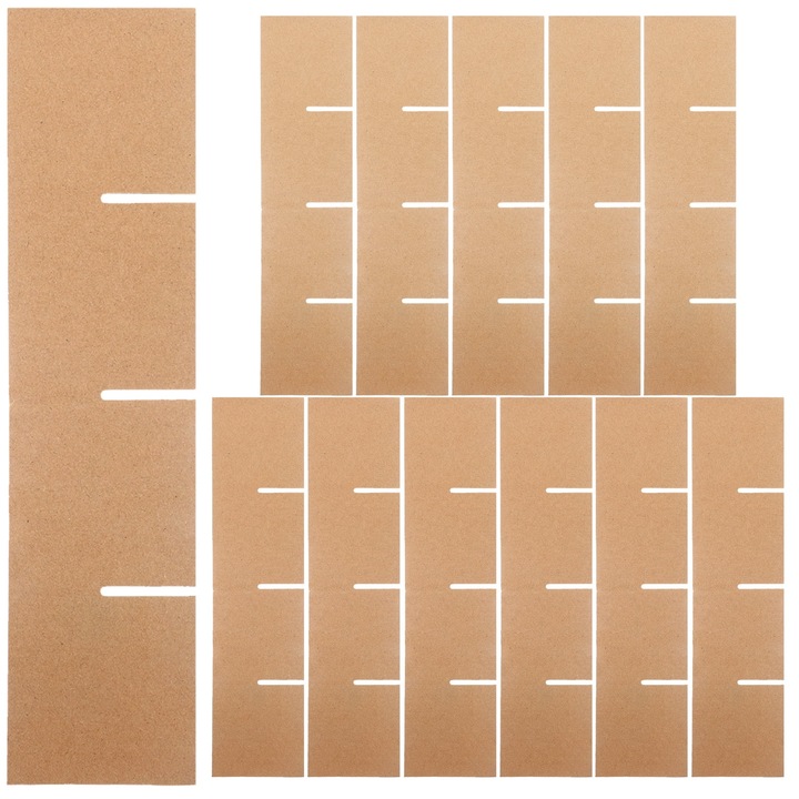 YANYXR strapabíró karton elválasztók 33.5x8x0.3cm barna 12 db-os szett