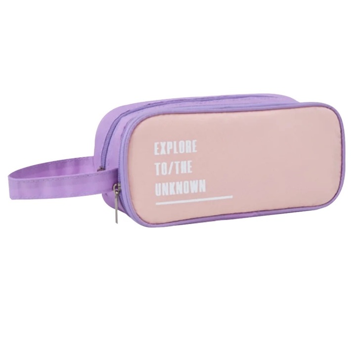 Penare multicolor, capacitate mare, 2 fermoare, pentru fete