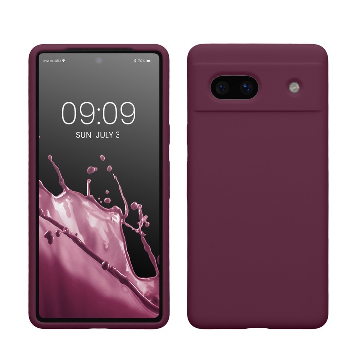 Kwmobile tok Google Pixel 7a telefonhoz, lila, szilikon, 61597.187