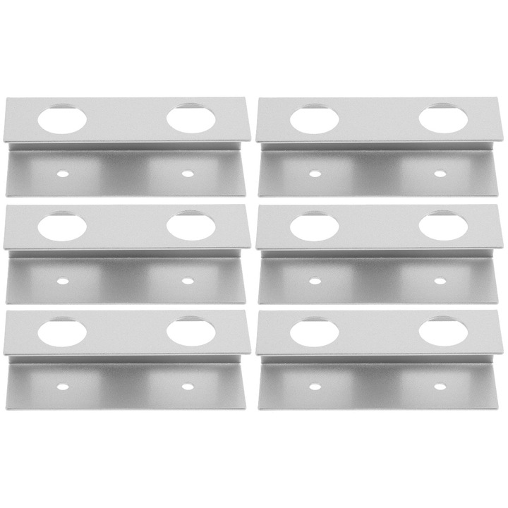 Suport laptop sub birou aluminiu argintiu 10x3x3cm set 2 buc