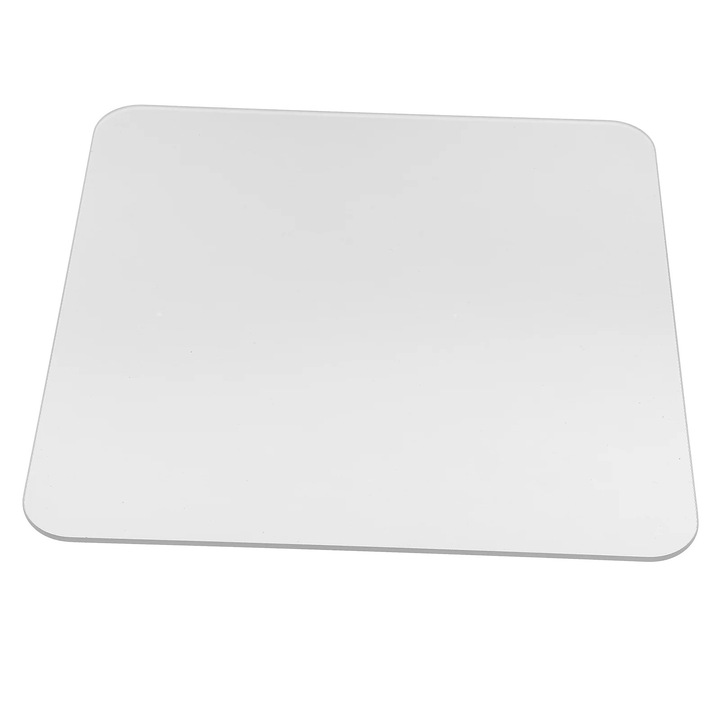 Mousepad din sticla, design ergonomic, transparent, 25x25cm
