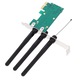 Placa de retea wireless mini PCIe, 2 bucati, 17x11x2cm, antena duala
