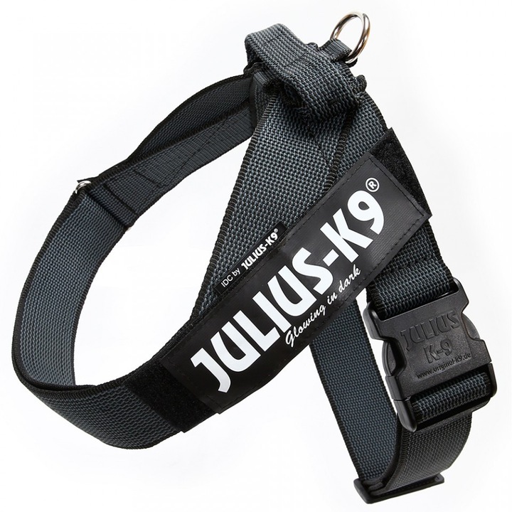 Ham IDC centura pentru caini Julius K9, Talie medie, 23-30 kg, marime torace 63-81 cm, Negru