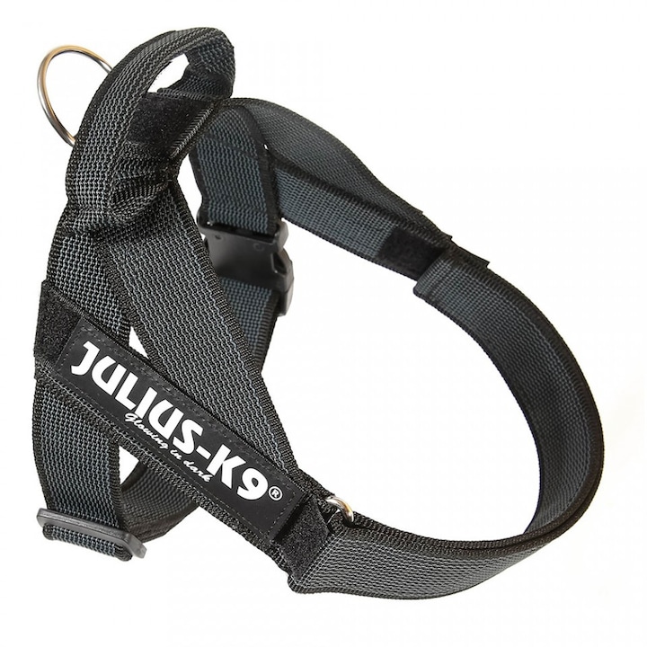 Нагръдник за кучета IDC Julius K9, 14-25 кг, Размер на гръдния кош 58-76 см, Черен