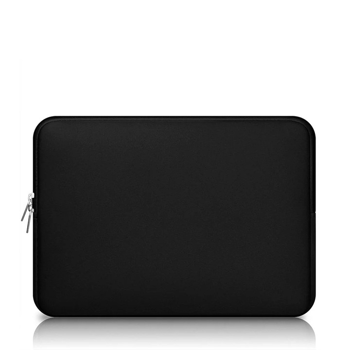 Husa pentru laptop 13 inch, neopren, impermeabila, neagra, dimensiuni 33x24x1.5cm