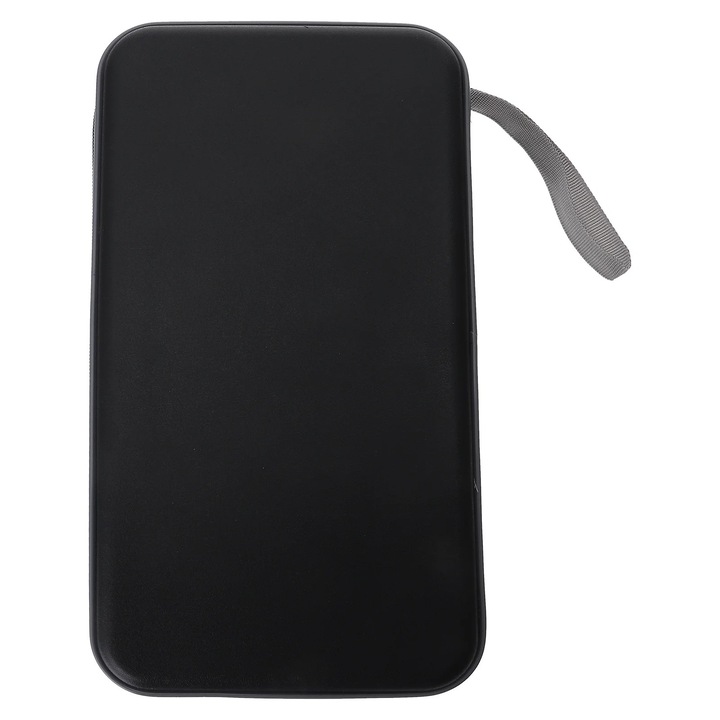 Punga de stocare pentru discuri, 80 sloturi, material plastic, design cu fermoar, multicolor