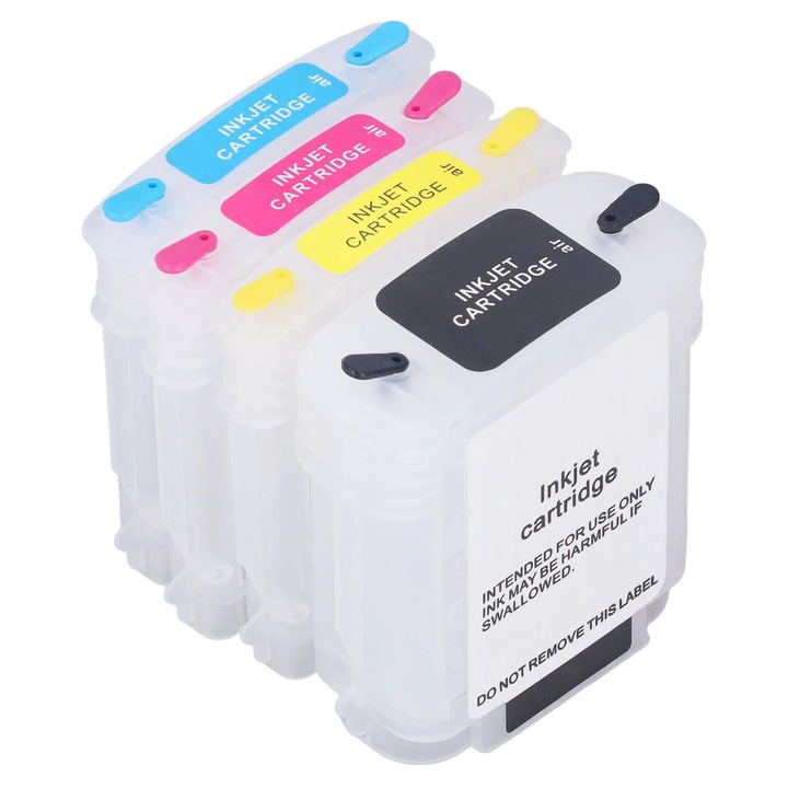 Set 4 Cartuse Cerneala pentru Imprimante Inkjet, Multicolor, 940XLK, 940XLC, 940XLM, 940XLY