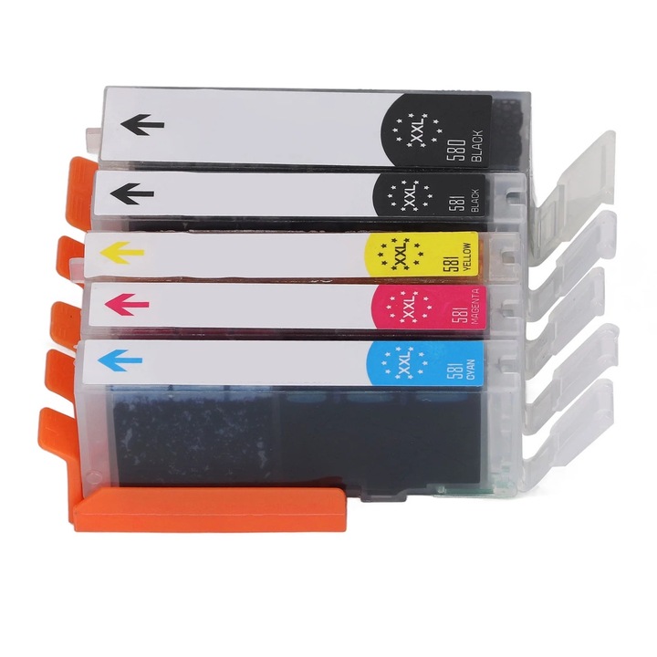 Set cartuse cerneala pentru imprimanta, 5 culori, compatibile cu TS705