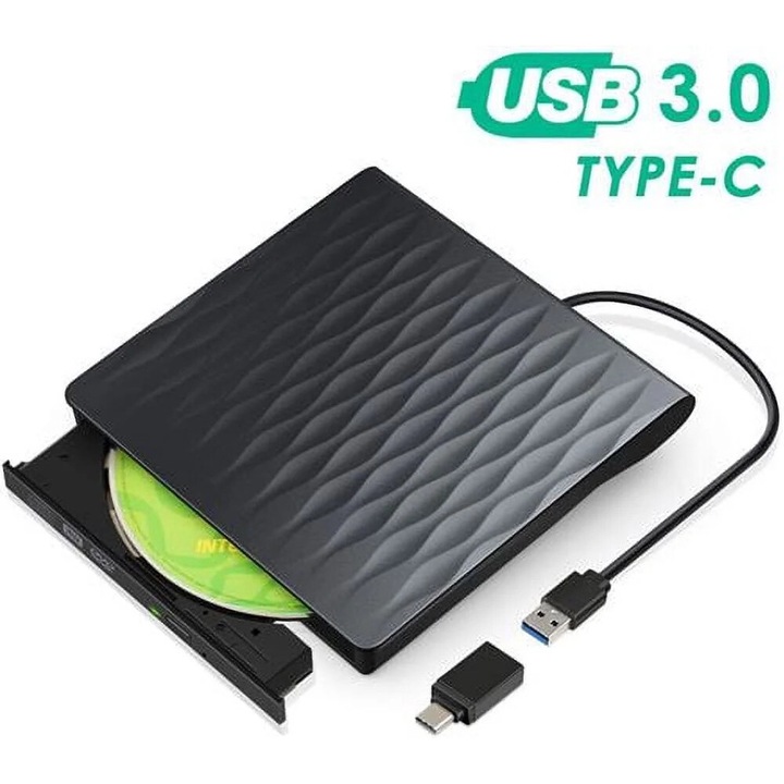 Unitate optica externa, scriere rapida, 15x15x15mm, 0.36kg, USB 3.0 Type-C