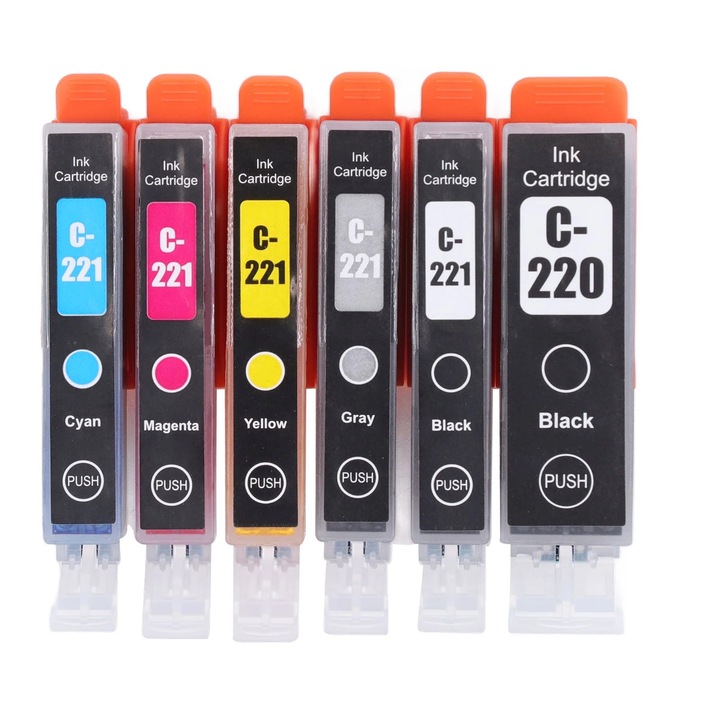 Cartus imprimanta inkjet 220 221, 6 culori, dimensiuni variate
