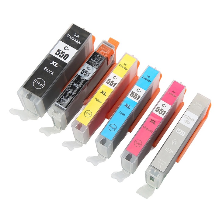 Cartuse imprimante inkjet set 6 culori pentru IP8750, BK, C, M, Y, GY