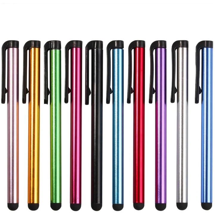 Set 10 stilouri capacitive 7.0, varf moale, 10.5x5x5cm, multicolor