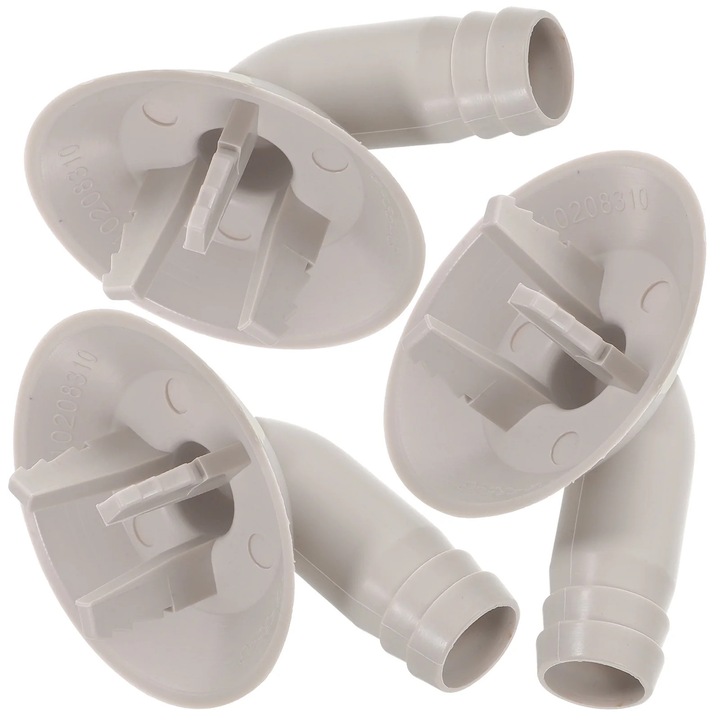 Set 3 conectoare furtun drenaj aer conditionat, 26mm, ABS, alb, 7x5.4x4.2cm