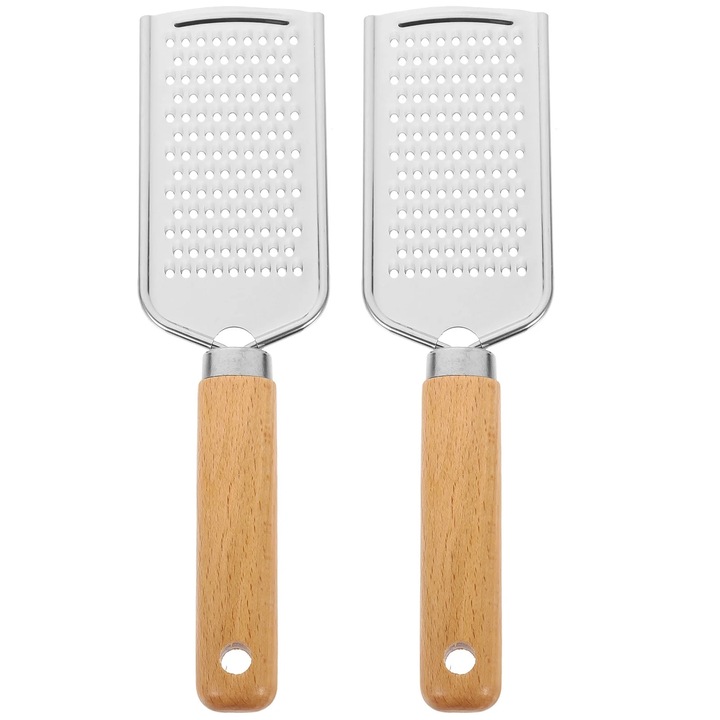 Set 2 Razatoare de Branza din Otel Inoxidabil, Culoare Asortata, 22x6x2.5cm