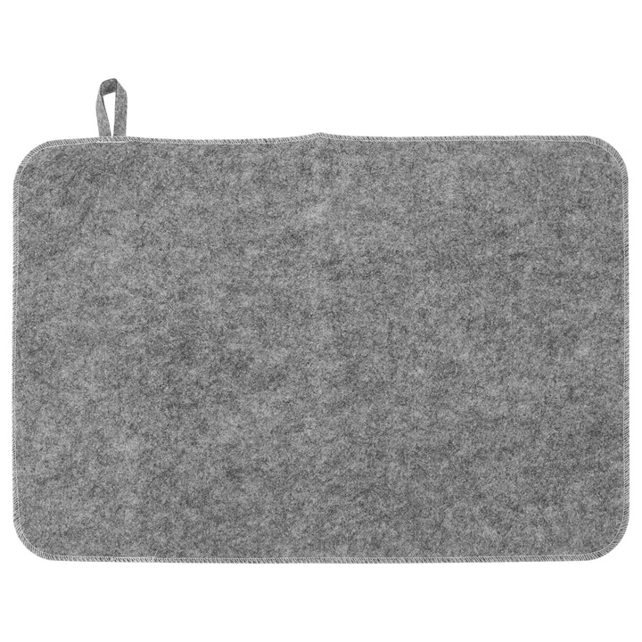 Covoras sauna YANYXR, gri, fetru, 48x33x0.2cm, rezistent la caldura si antiderapant