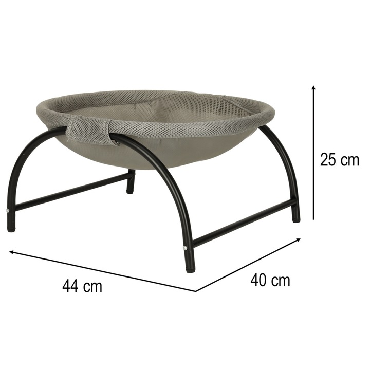 Легло за котки, Артемис, 3 в 1, сиво, 25x40x44см