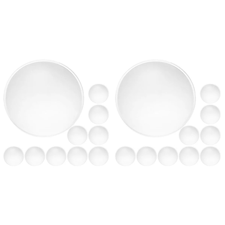 Set 20 bucati lupa din acril, lentile transparente, 5x5cm