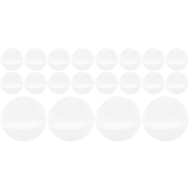 Set 2 Lupe Acrilice, Transparent, 3x3x0.2cm