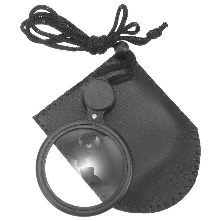 Set de lupe portabile cu LED, 4X, negru, 8.50x5.50x0.80cm