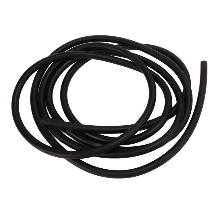 Tub din latex natural, elastic, negru, 3 m