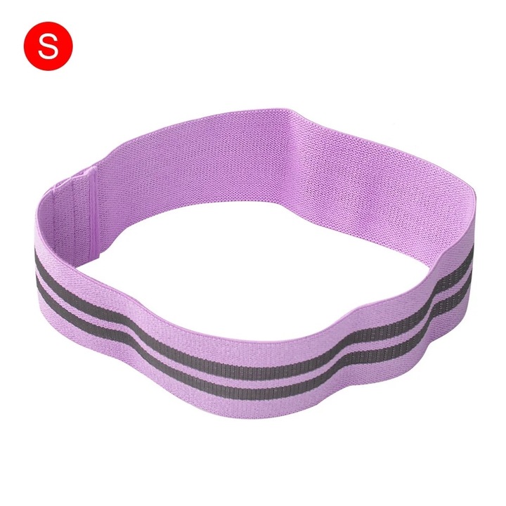 Banda de rezistenta pentru solduri, unisex, 3 optiuni de rezistenta, mov, S