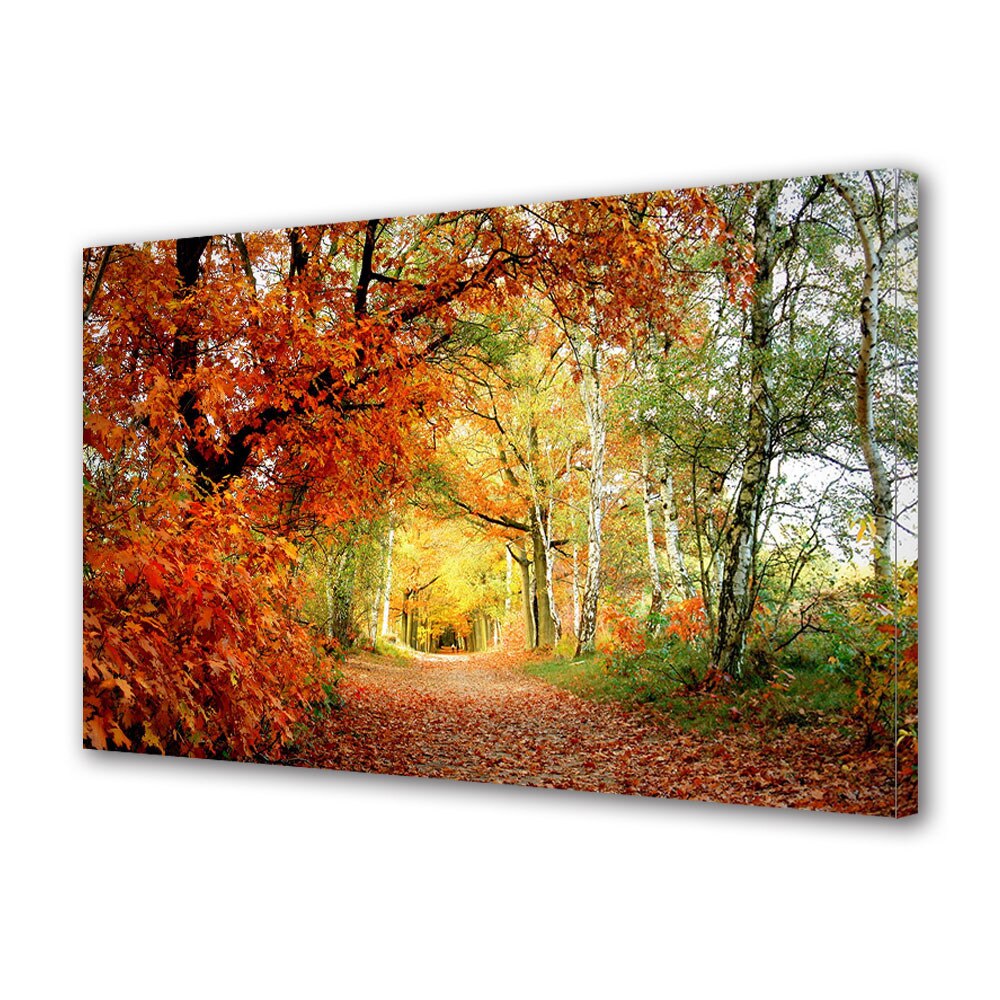 Tablou Canvas Peisaj de Toamna cu De la rosu spre galben, 40 x 60 cm