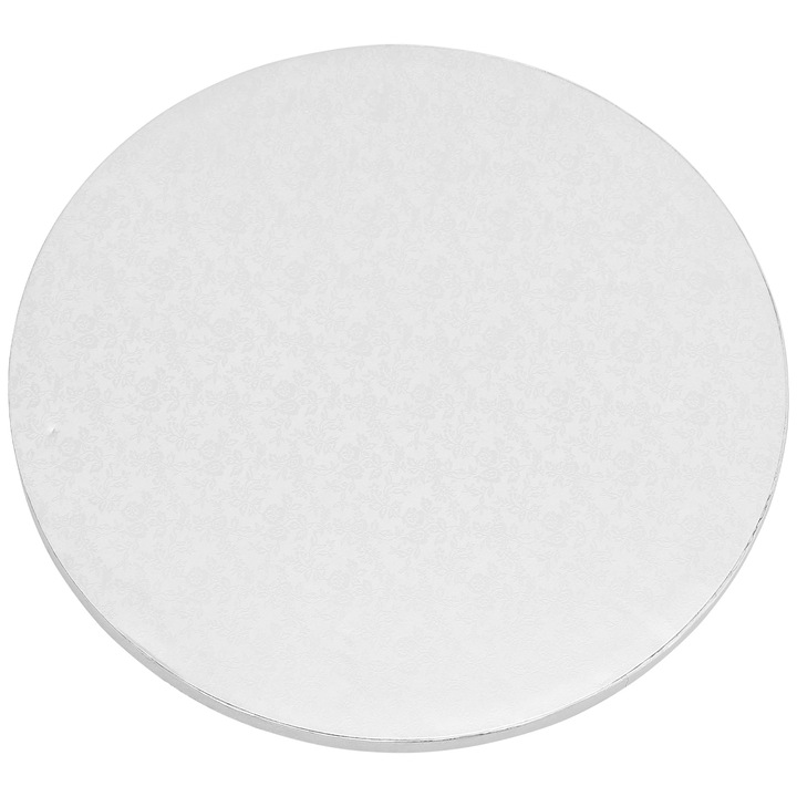 Tava transfer tort rotund 35.5x35.5x1.3cm argintiu aluminiu hartie ondulata
