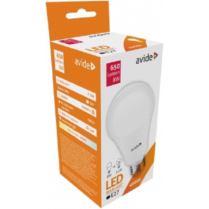 Крушка Avide led 8W E27 4000K