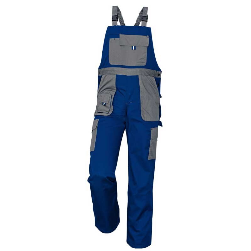 Pantalon cu pieptar Cerva Max Evo, 80% poliester, 20% bumbac, 235 g./m., albastru/gri,marimea 56