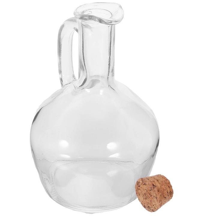 Sticla pentru ulei, 430ml, design transparent, 12x7.5x7.5cm, set de 2 bucati