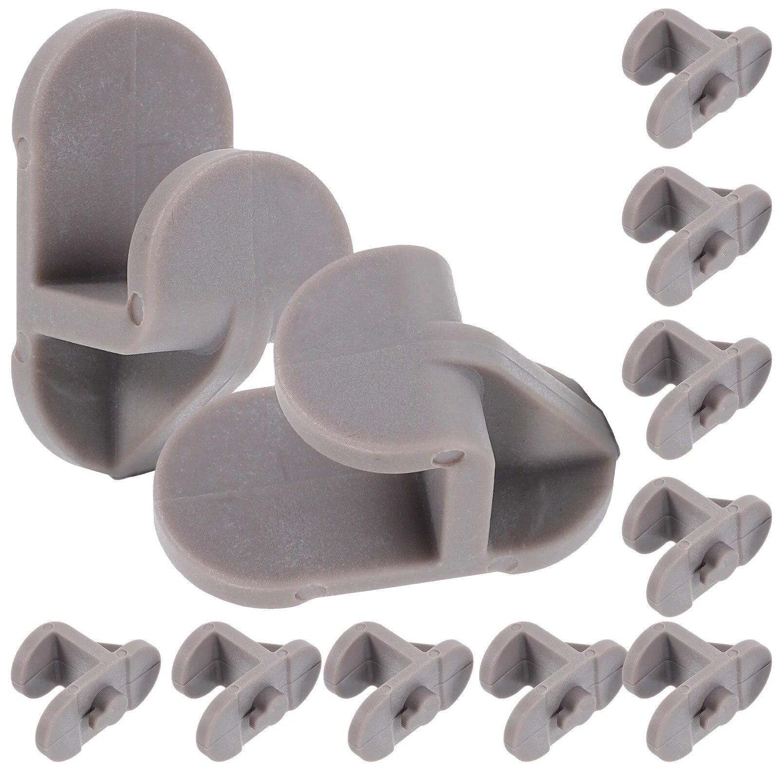 Clema suport raft frigider set, plastic, gri, 3.50x2.70x1.80cm