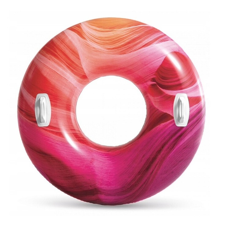 Надуваем пояс Intex, 114см, синьо-виолетов, с 2 дръжки, включен комплект за ремонт