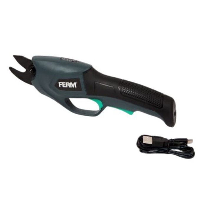 Foarfeca electrica Ferm GPM1001, 14 mm, negru, cu USB