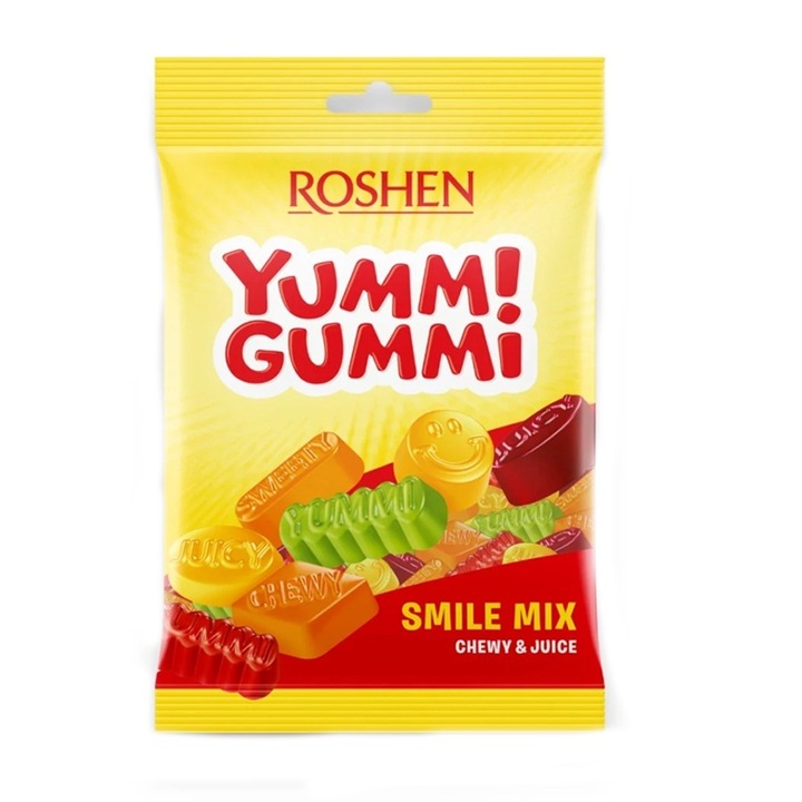 Set 3 pungi de jeleuri Smile mix, 3x70g, Roshen