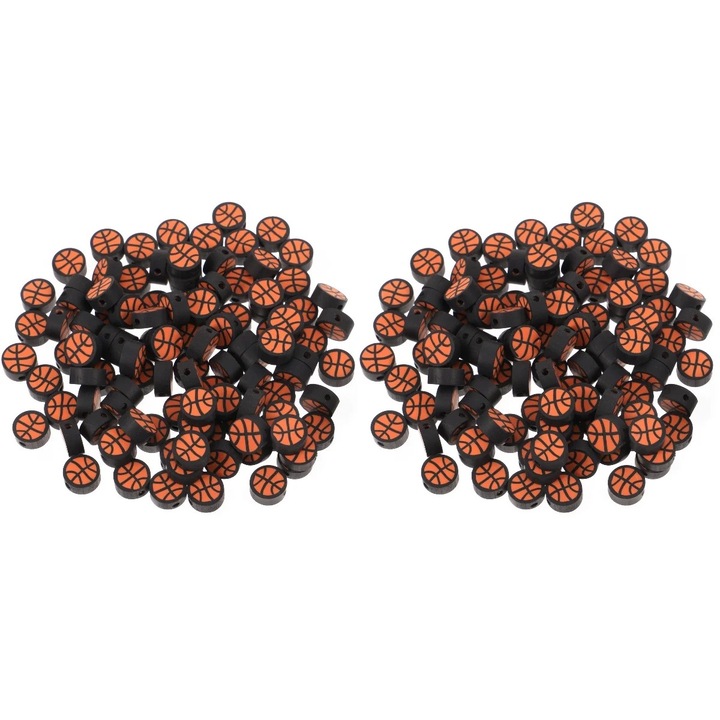 Set 200 margele pentru bijuterii, din Argila Polimerica, Multicolor, 0.70x0.70x0.40cm