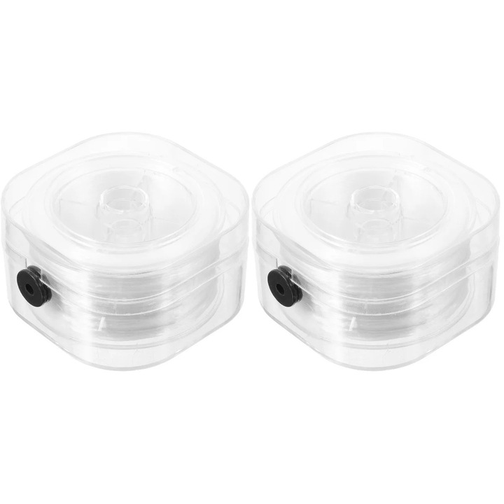 Set 2 role de sfoara elastica pentru bijuterii, alb, 9000x0.10x0.10 cm, fibra