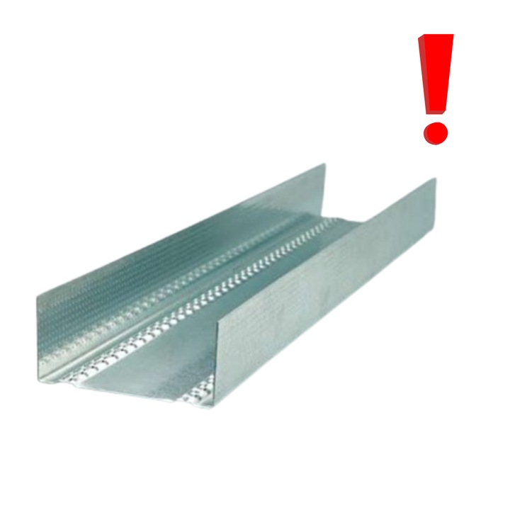 Комплект от 4 броя Профил за гипсокартон UW 75 0,46/4м, поцинкован, Atlantic 1979 г.