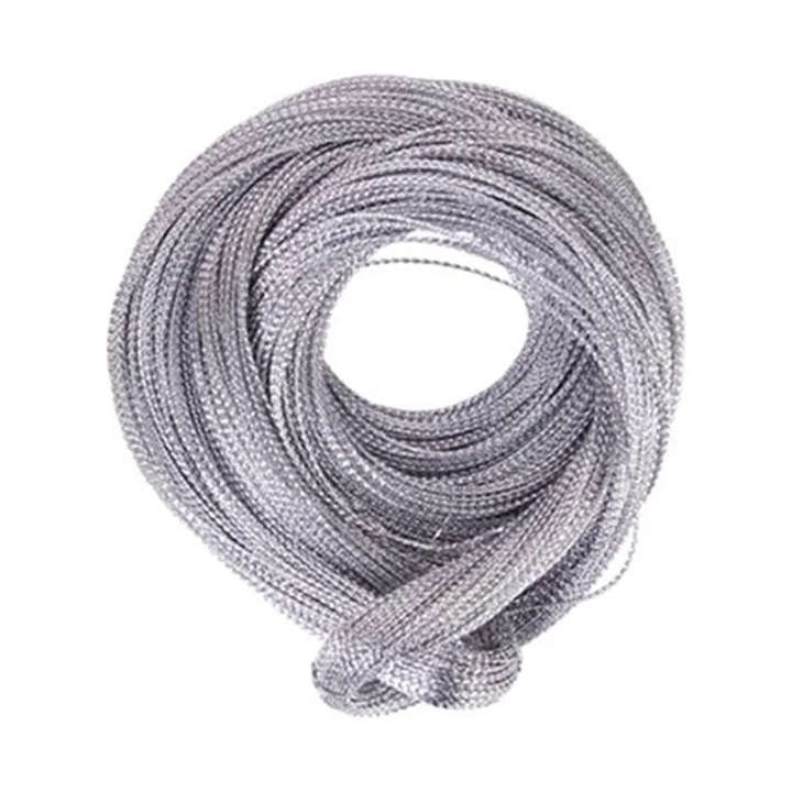 Sfoara metalica multifunctionala pentru bijuterii, 100 m, argintie