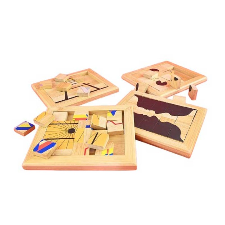 Пъзел "Илюзия" Robetoy, дървен, детски, логически, 14 см