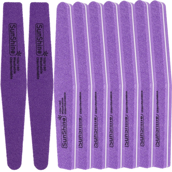 Pile cosmetice, 10 bucati, clasic, violet, 18x3x1.2cm