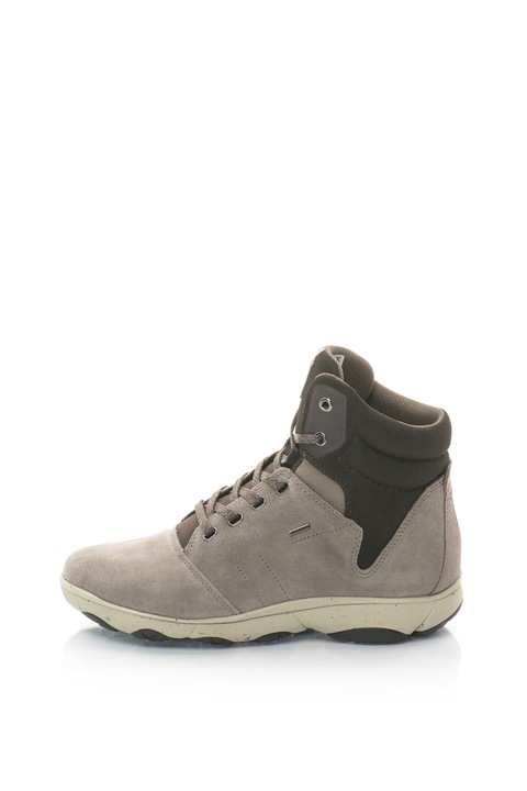 Geox, Ghete de piele intoarsa si material textil Nebula, Maro taupe