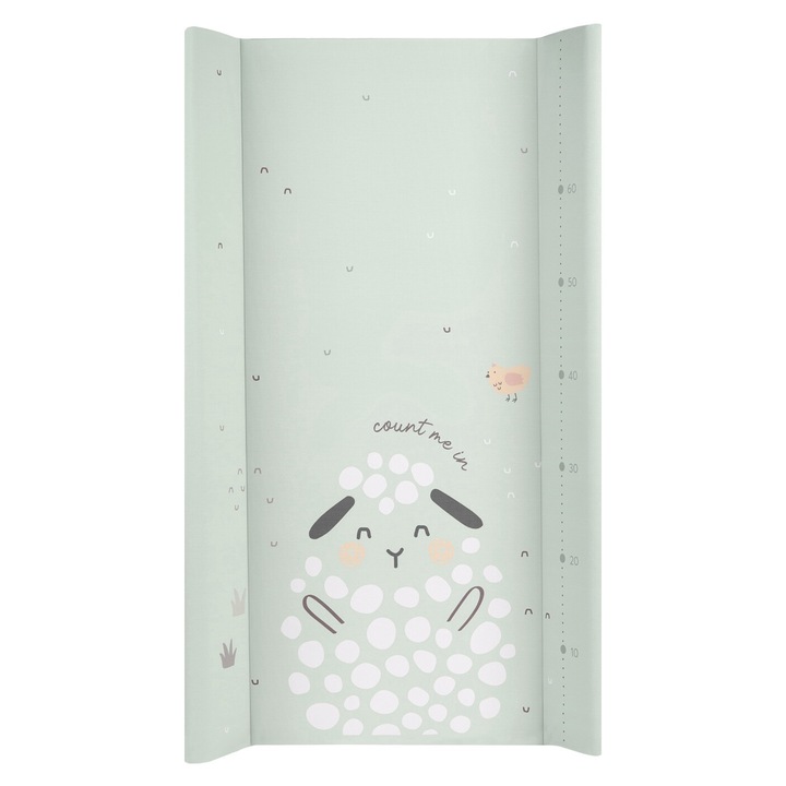 Подложка за повиване Kikkaboo, Твърда PVC, 50x80см, Sleepy Sheep