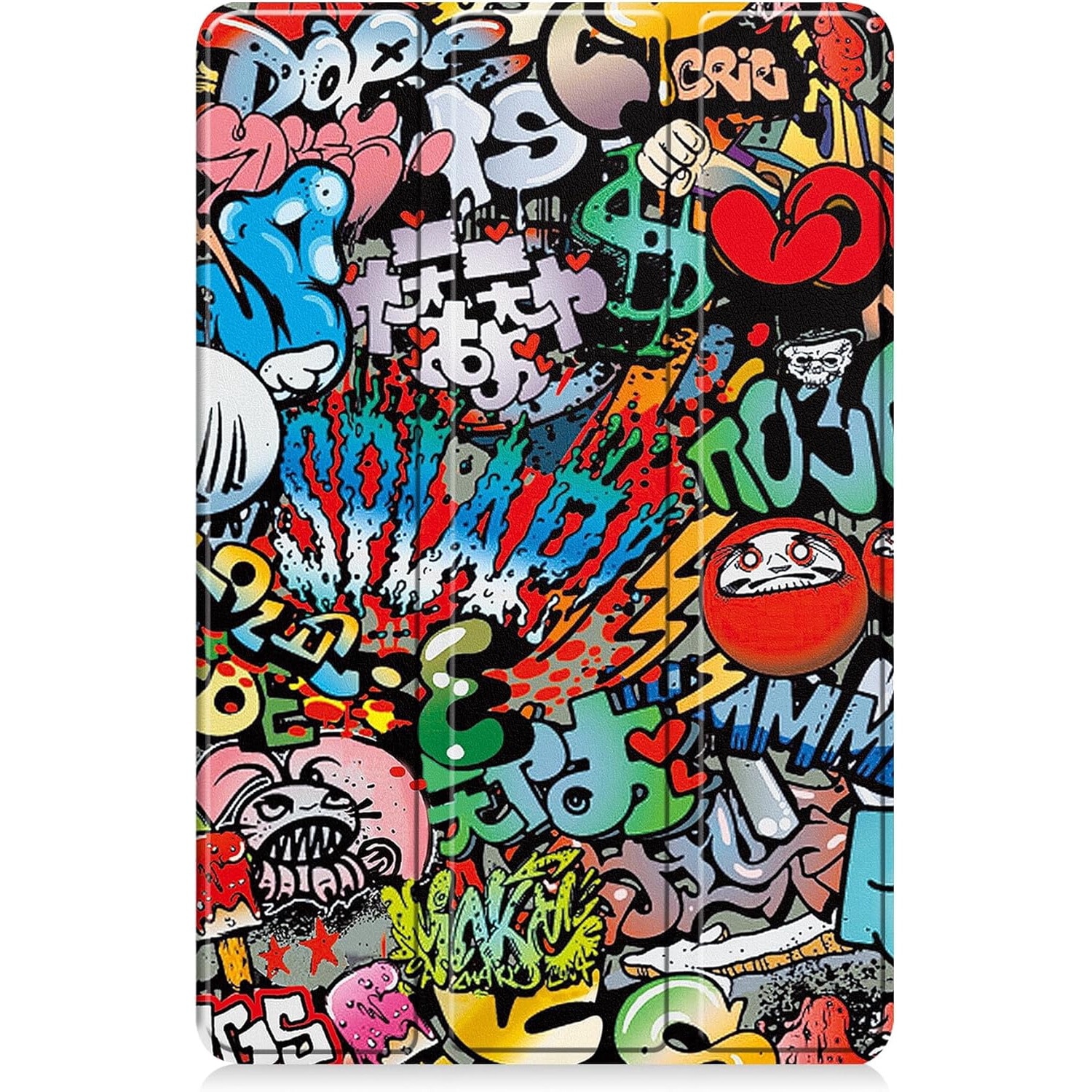 Husa pentru tableta Lenovo Tab P12 12.7 inch functie sleep/wake-up Ultralight de tip stand graffiti